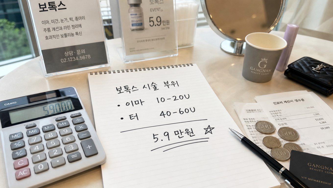 강남 보톡스 부위별 용량 비용 가이드