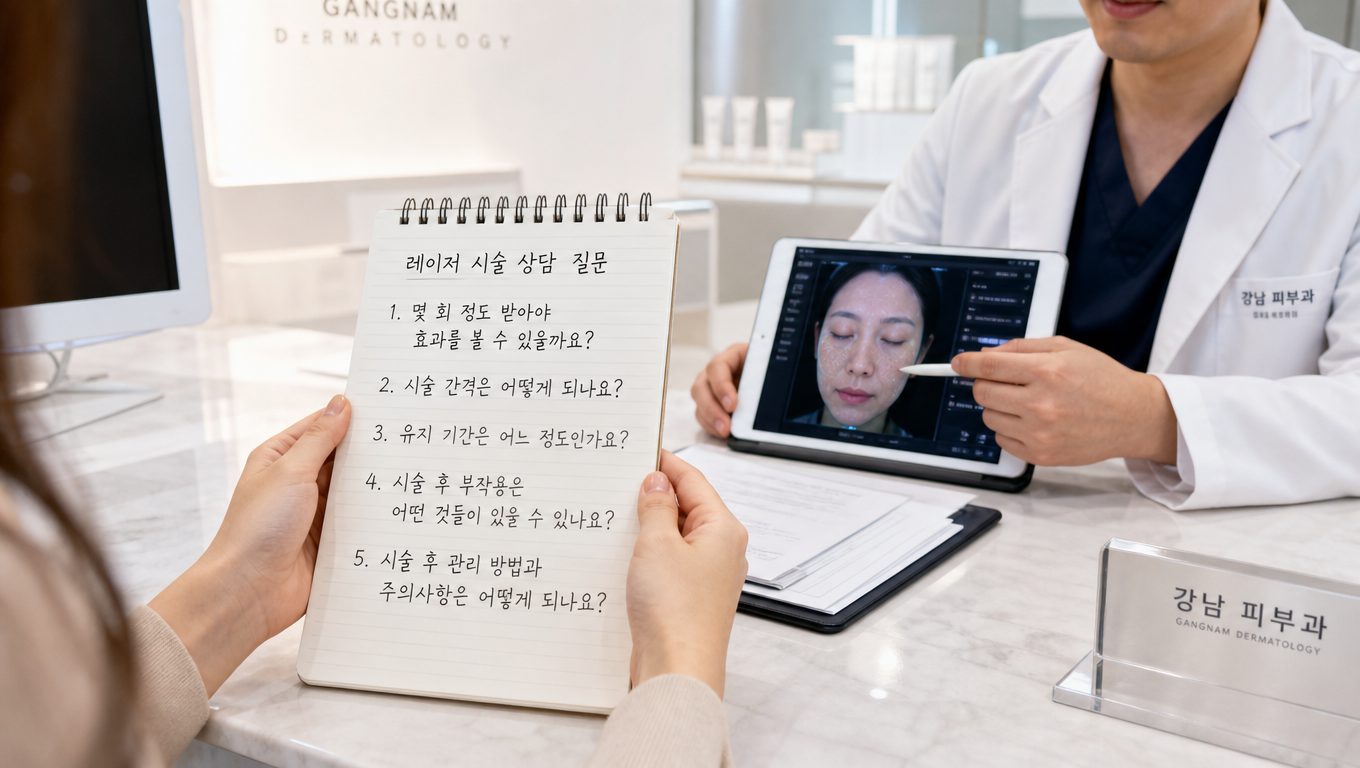강남 피부과 상담 질문