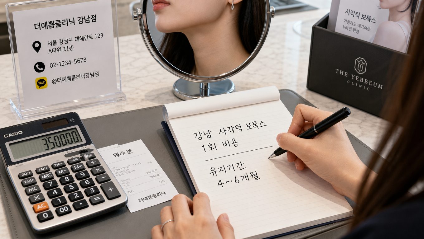 강남 사각턱 보톡스 비용 유지 기간 제대로 알아보기