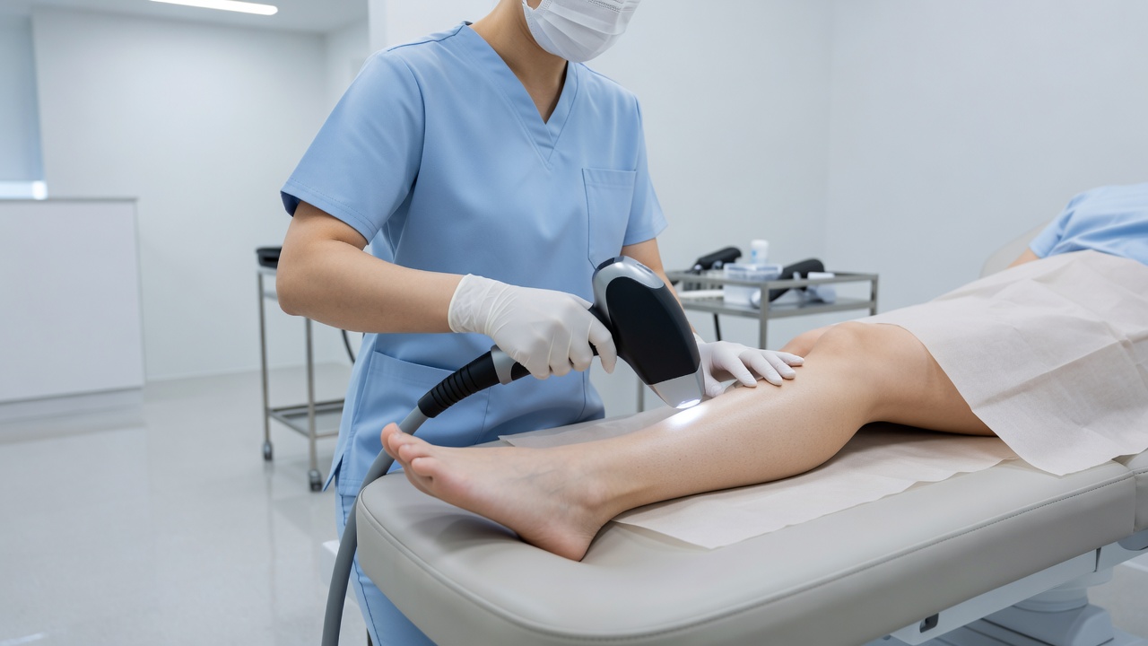 강남레이저제모 비용이 부위와 장비에 따라 결정되는 클리닉 장면