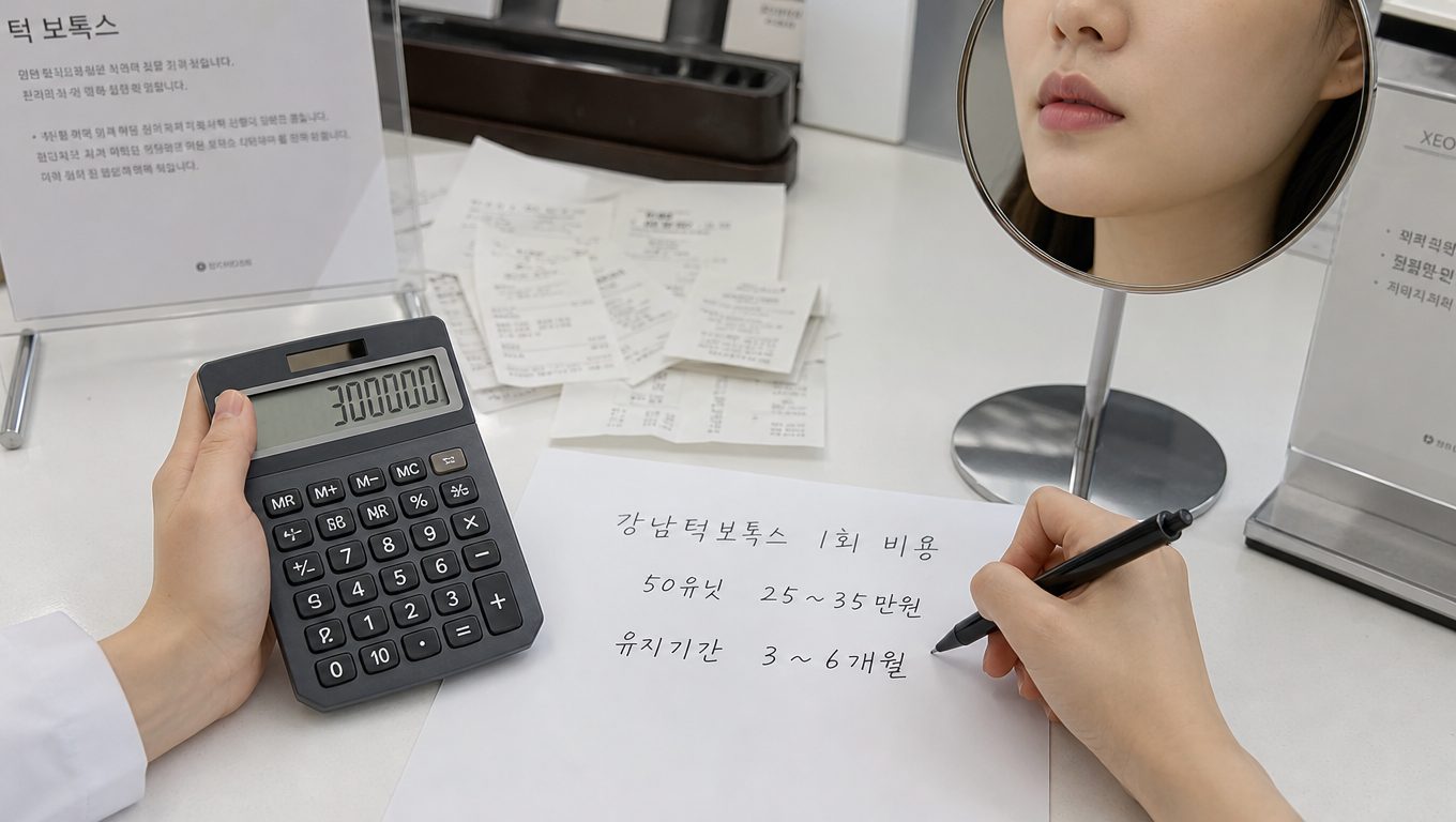 강남턱보톡스 1회 비용과 유지 기간