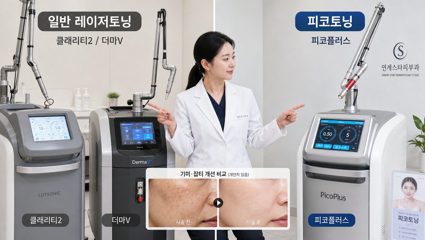 레이저토닝 원리와 장비 특징, 피코토닝 비교, 맞춤 관리